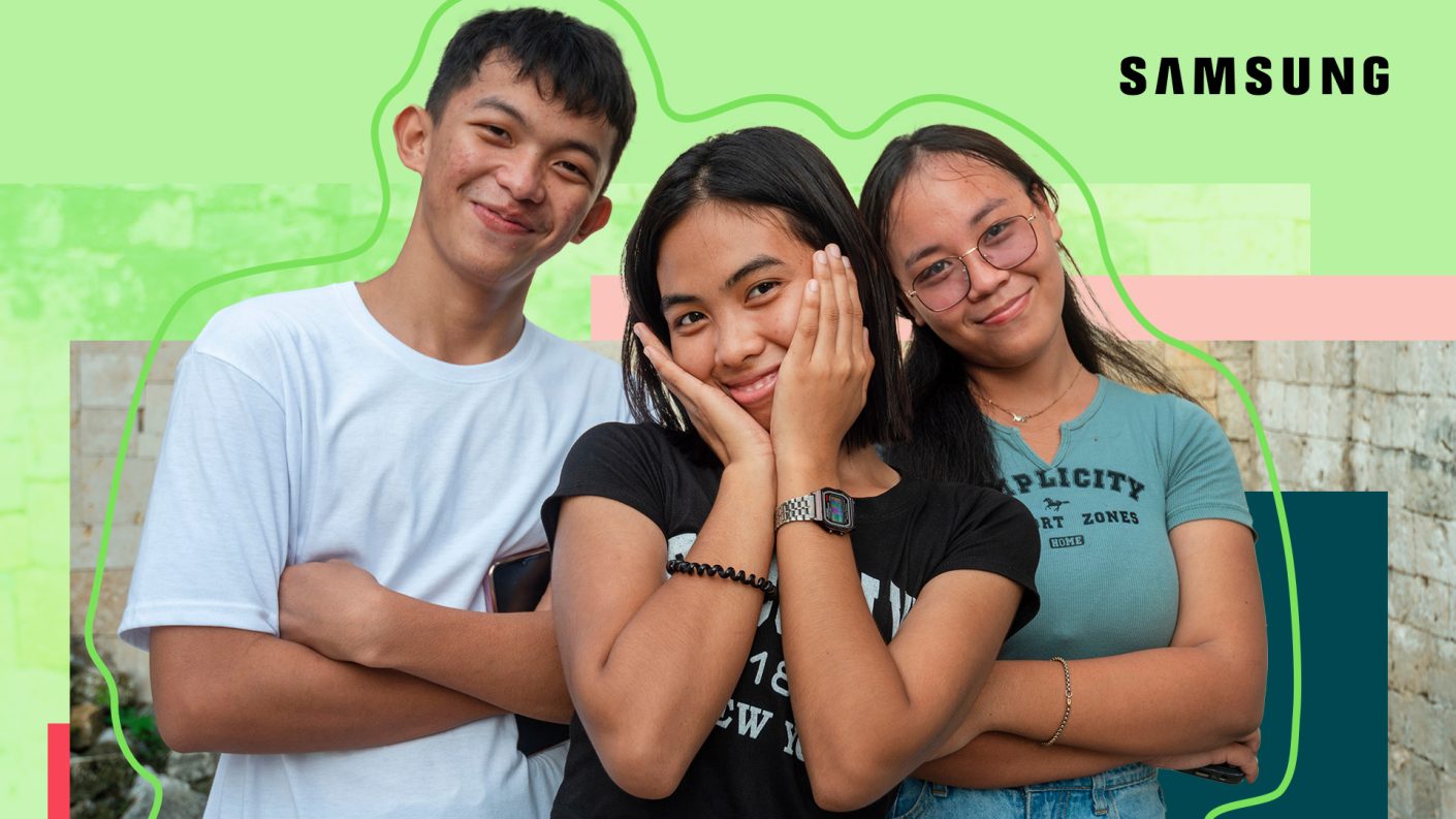 Three Filipino youngsters smiling