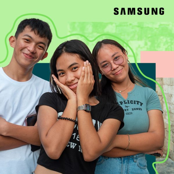 Three Filipino youngsters smiling